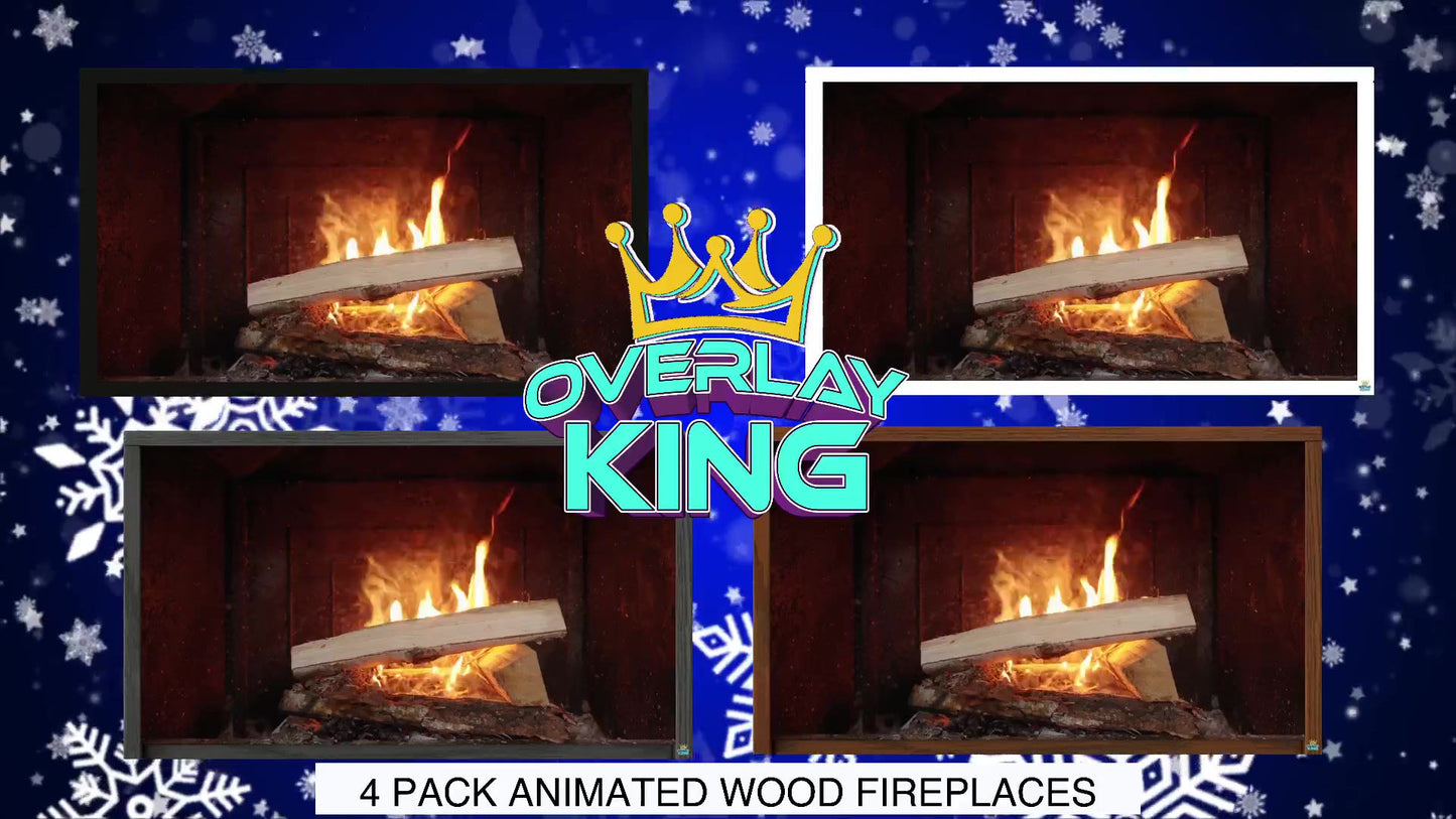 Animated Wood Fireplace Kit
