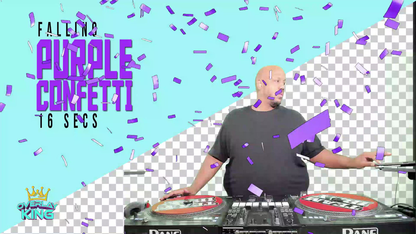 Purple Falling Confetti Animation