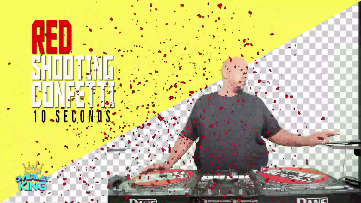 Red Shooting Confetti Animation
