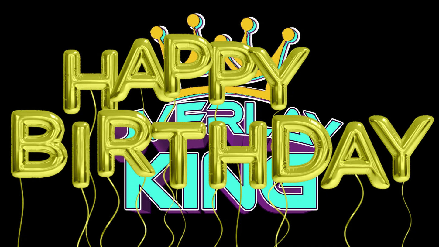 Red Happy Birthday Balloons Animation