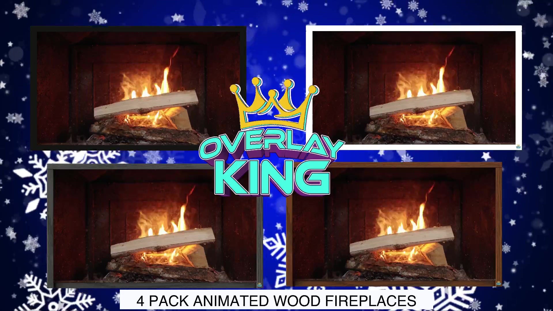 Animated Wood Fireplace Kit