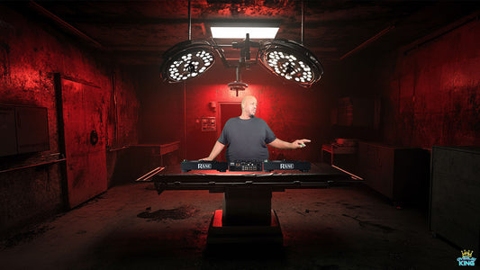 Bloody Red Operating Room with Operating Table Booth