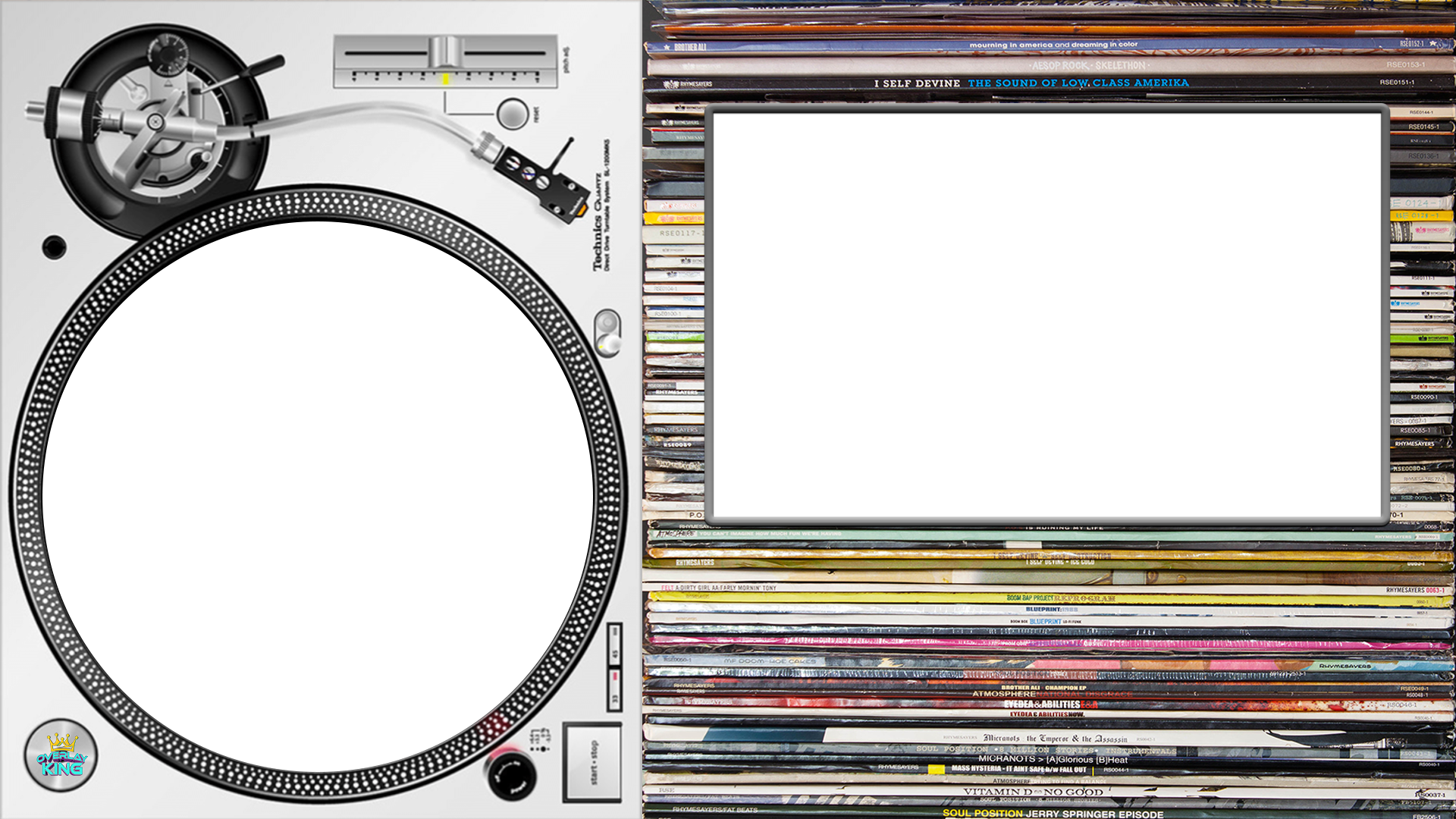 Technic Vinyl Turntable Overlay