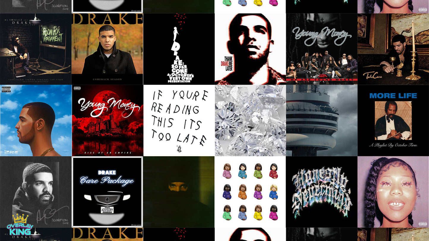 Drake's Static Album Cover Overlay