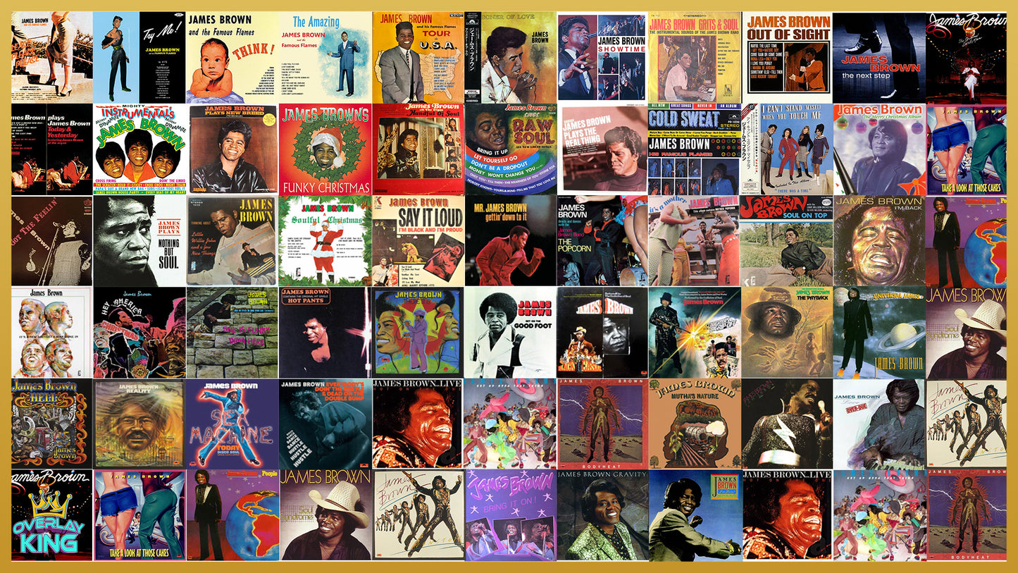 James Brown's Static Album Cover Overlay