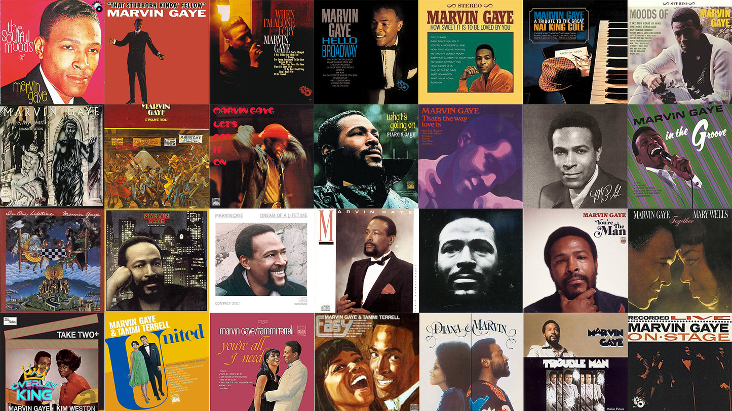 Marvin Gaye's Static Album Cover Overlay