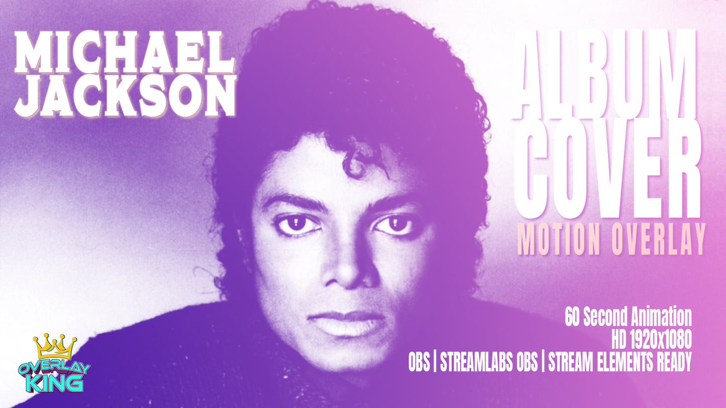 Michael Jackson Motion Album Cover Overlay