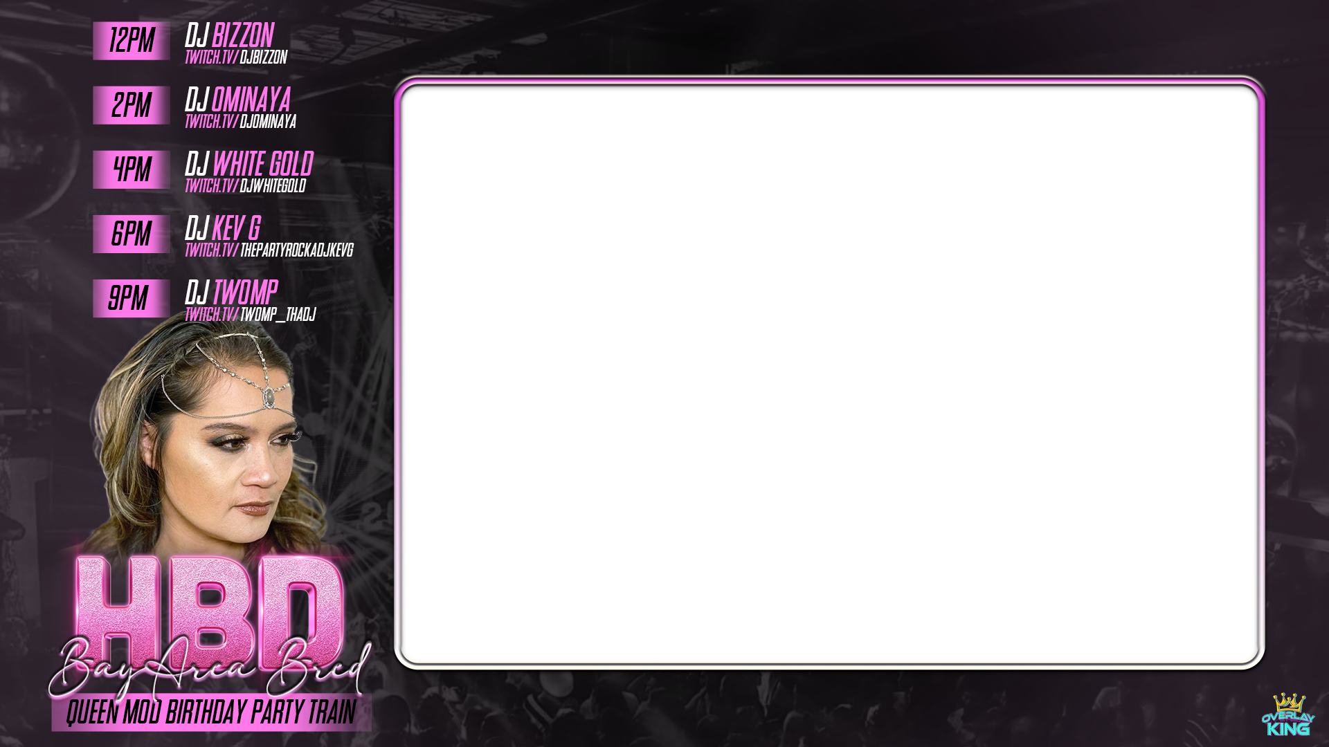 Custom livestream overlay interface design