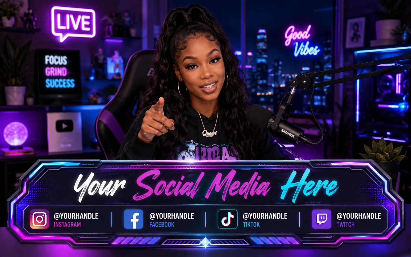 Custom social media reveal graphic