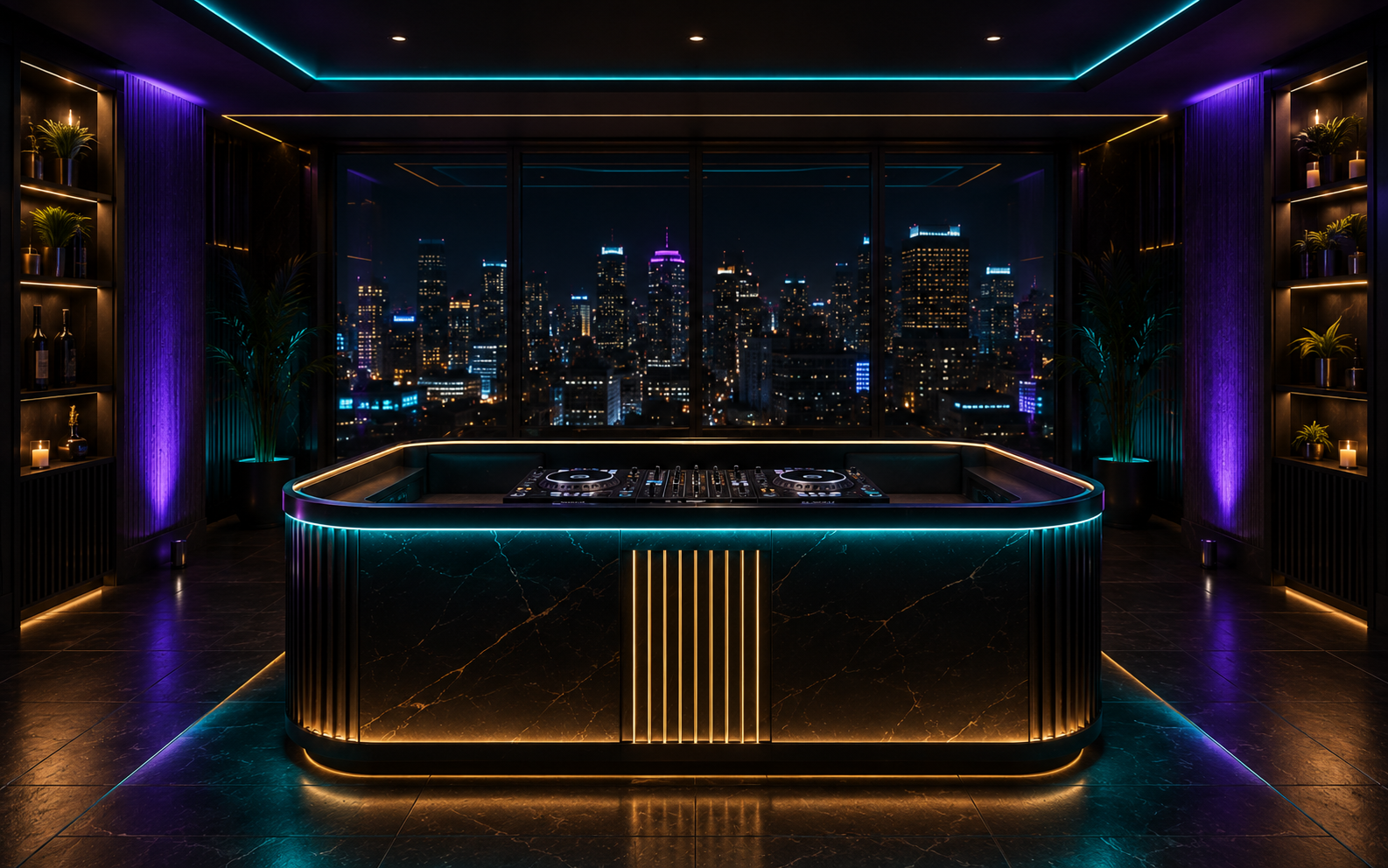 Premium DJ booth virtual room